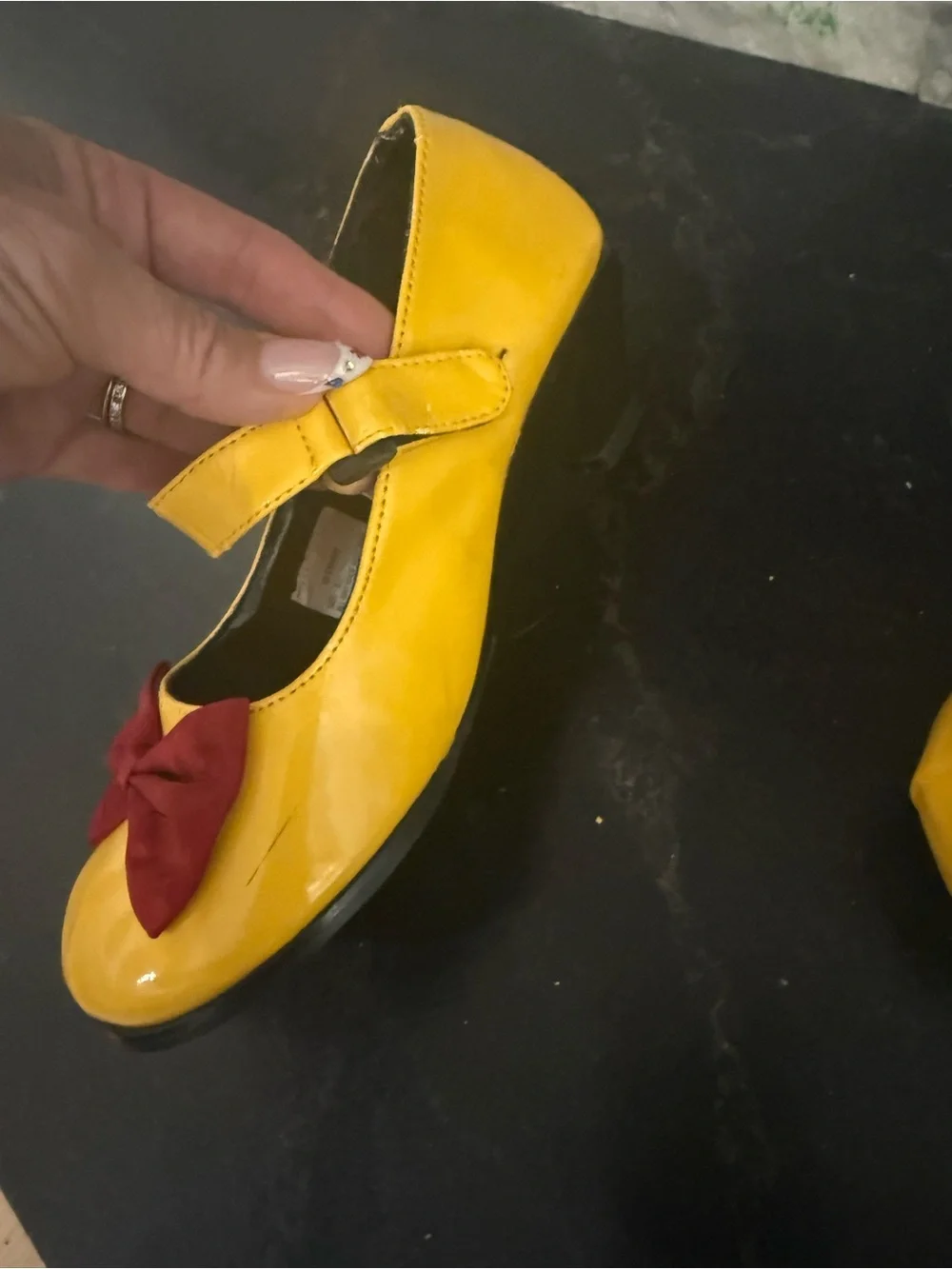 Disney Minnie-Inspired Yellow Mary Jane Flats 🎀✨ | size 7